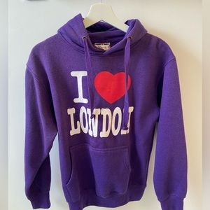 Purple I love London Hoodie (Bought in London)
